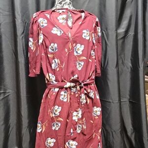 Floral Burgundy Jumpsuit